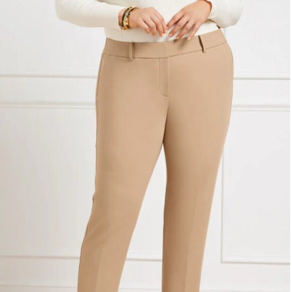 Talbots Hampshire Straight Ankle Pants in Rattan Beige - Picture 1 of 11